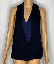 Haute Hippie Silk Jersey Draped Layered Tank Top M