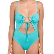 Anthropologie MAAJI reversible one- piece aqua