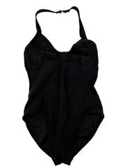 Vintage Shape & Slim Newport News Black One Piece Bathing Suit Sz 12