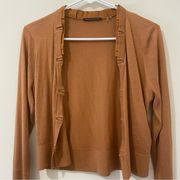 Elie Tahari Silk & Cashmere Shrug Cardigan Sweater Size Small Brown/Bronze