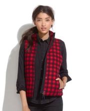 Plaid Sherpa Vest