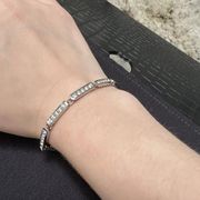 Signed Swarovski Crystal Tennis Bracelet 7 1/4 Inch