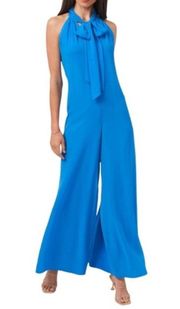 1. State Sleeveless Wide Leg Flowy Jumpsuit Amalfi Coast Blue Women’s Size Large