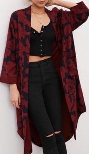 Anthropologie Silence + Noise Floral Maxi Duster Kimono, cardigan  XS/S