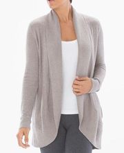 Rachel Zoe Open Front Cocoon Chenille Cardigan Sweater Gray Taupe Size XS