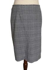 Calvin Klein Pencil Skirt Womens size 2 White Black Twill Lined Business, S23