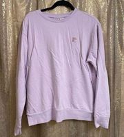 Fila Lavender Purple Womens Long Sleeve Sweater W/Pockets XL