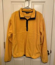 L.L. Bean Yellow Quarter Zip Pullover 