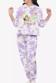 Hot Topic Sailor Moon Purple Tie-Dye Girls Hoodie & Sweatpants