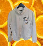 NFL Steelers Football White Fleece‎ Jacket