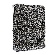 Handmade Crochet Infinity Scarf Warm Knit Winter Fall Cozy Comfy Black White