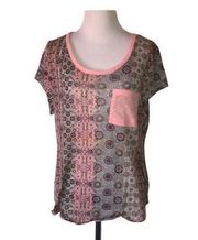 Wallflower large‎ boho short sleeved tee