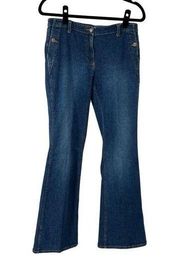 Vintage Cache Flare Leg Sailor Pockets Blue Jeans Women’s