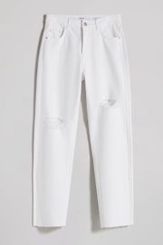 White Straight Leg Jeans