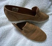 Tan slip on Ralph Lauren shoes size 8