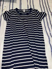 J Crew Navy Striped Tshirt Dress 