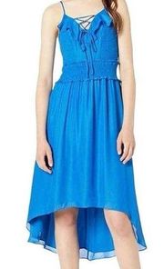 Parker Blue Sleeveless Silky Midi Malta Dress Size 4 New