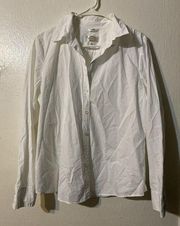 Talbots Button Up Shirt Womens 16 White Long Sleeve‎