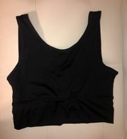 Black  Crop Athletic Top