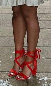 Red Strappy Heels