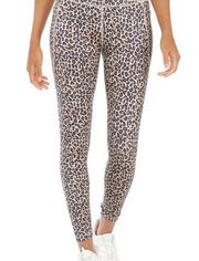 Crown & Ivy Leopard Animal Print Pocket Leggings Brown 1X