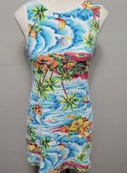 Vintage Rampage 90's tropical vsco girl mini dress size large