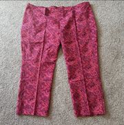 Women’s Size 32WP  Straight Slim Ikat Paisley Pants