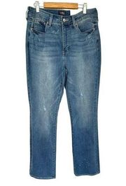 NYDJ Slim Bootcut Lift xTuck Stretch Jeans Size 8 Bleach Splatter Sandspur NWT