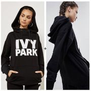 Ivy Park Black Graphic Spell Out Hoodie Size XS