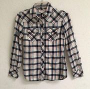 True Religion flannel button down shirt XS