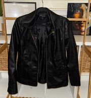 Leather Motorcycle Jacket - Medium 