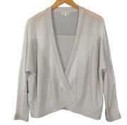 REISS metallic knit sweater cardigan L