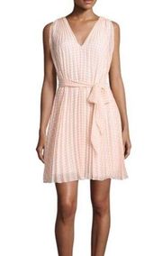 Max Edition Pleated Belted Dress Gingham Mini Size L NWT $148.00