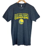 Golden State Warriors 2018 NBA finals champions gray short sleeve tee shirt