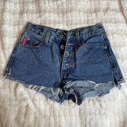 CEST TOI Button Fly Denim Short Shorts Jean Size 0