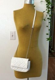 Quilted Faux Leather Crossbody Bag