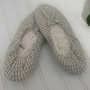 Joyspun Women's Slipper Socks M (7-8) Gray with White New 
