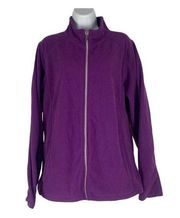 Port Authority Women's Purple Fleece Full Zip Jacket Size XL