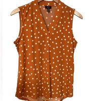 Jones New York orange & white pock dot size M