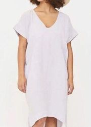 Esby Alice Tunic Dress Size Small Lilac Linen Casual Lagenlook