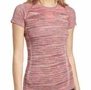 ZELLA Women's 'SPACE DYE' Burgundy London Short Sleeve T-SHIRT Top Size XSmall