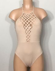 Kenneth Cole nude swimsuit.