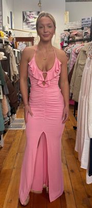 Pink Maxi Prom Dress