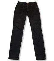 Current Elliott Jeans Size 23 The Combat Stiletto Matte Black Denim Pants Women's 