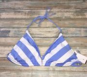 Mossimo Light Blue Striped Bikini Top 