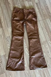 Altar’d State Brown Leather Flare Pants