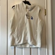 NWT Women’s Los Angeles Dodgers  White Harbor Full-Zip Vest