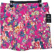 Counterparts Miami Pink Floral Super Stretch Shorts Size 14 NWT