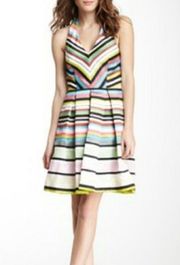 Taylor Halter Striped Dress Size 10