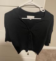 Black Crop Sweater